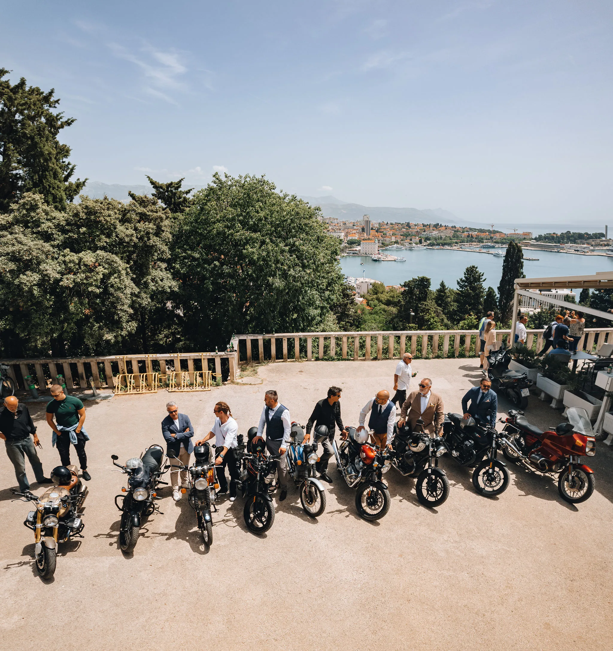 Distinguished Gentleman's Ride — Split 2024 — marjan aerial panorama