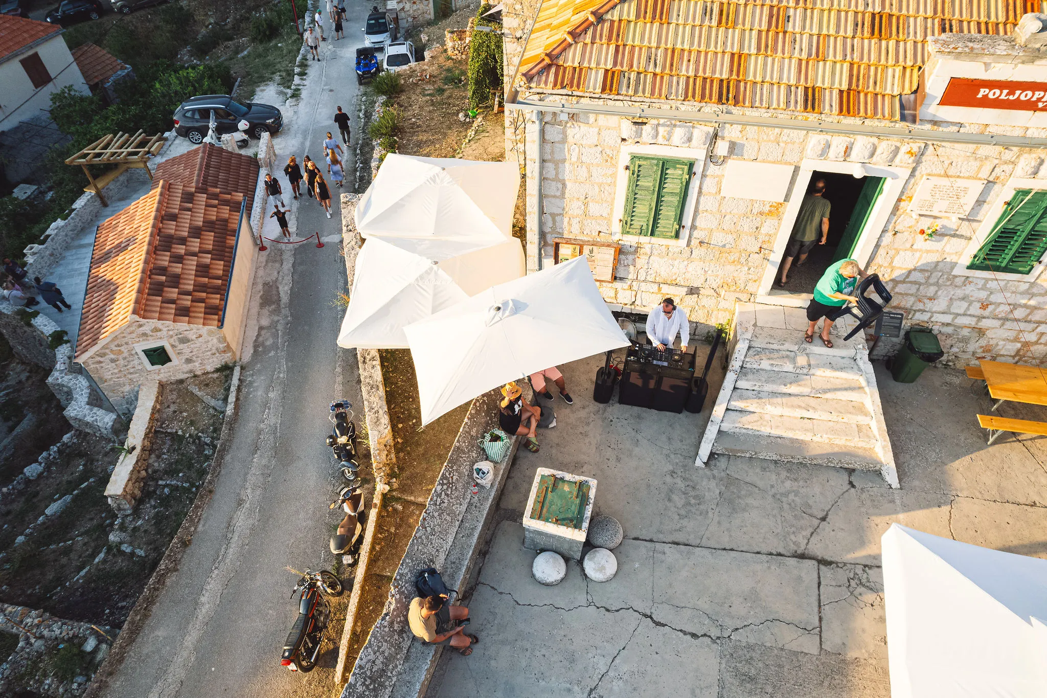 Festival of Lavender — Hvar — pjaca night aerial