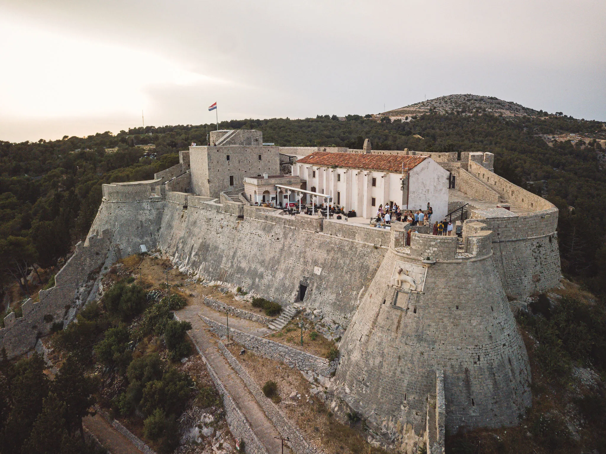 Dinner Experience — Hvar Fortress — fortress context aerial