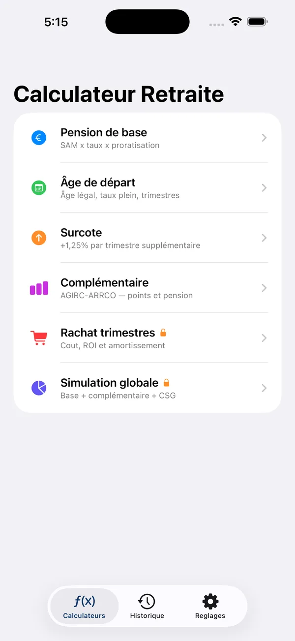 Calculateur Retraite France legal retirement age and full-rate date