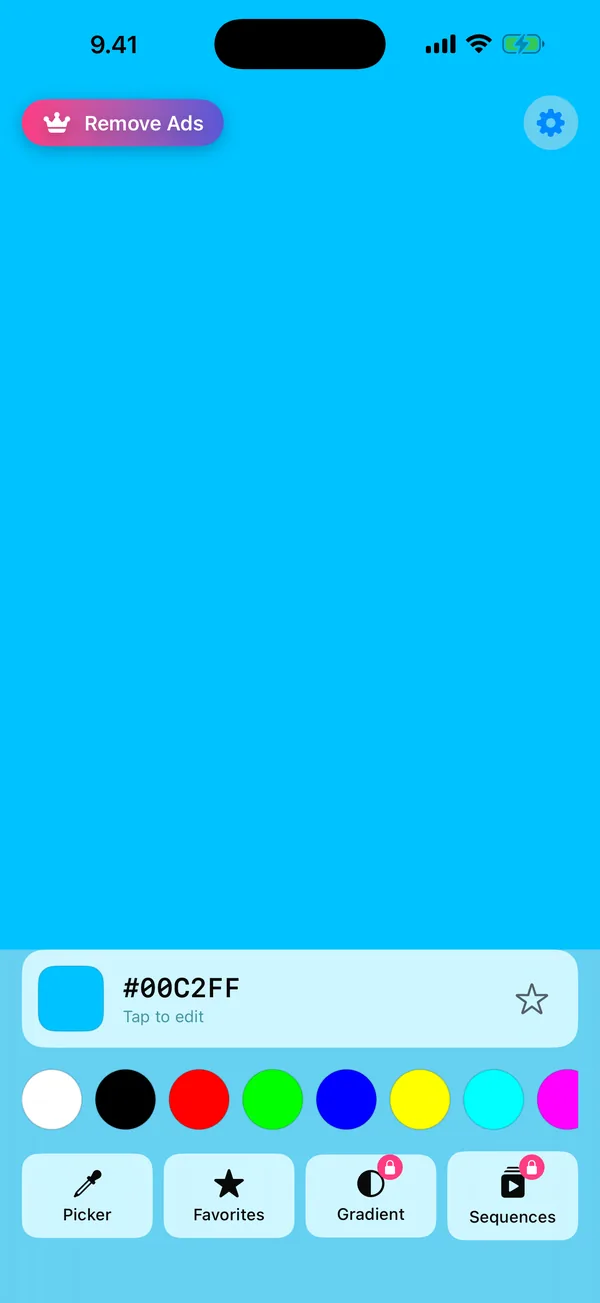 Full-screen solid color filling the entire display