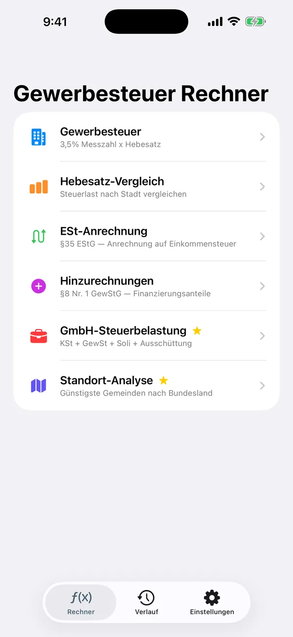 Hebesatz lookup across German municipalities