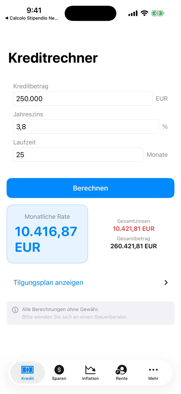Premium Abfindung and real-estate transfer tax calculators by Bundesland