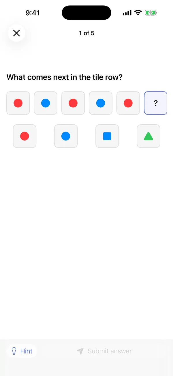 Local streak and best-score tracking screen