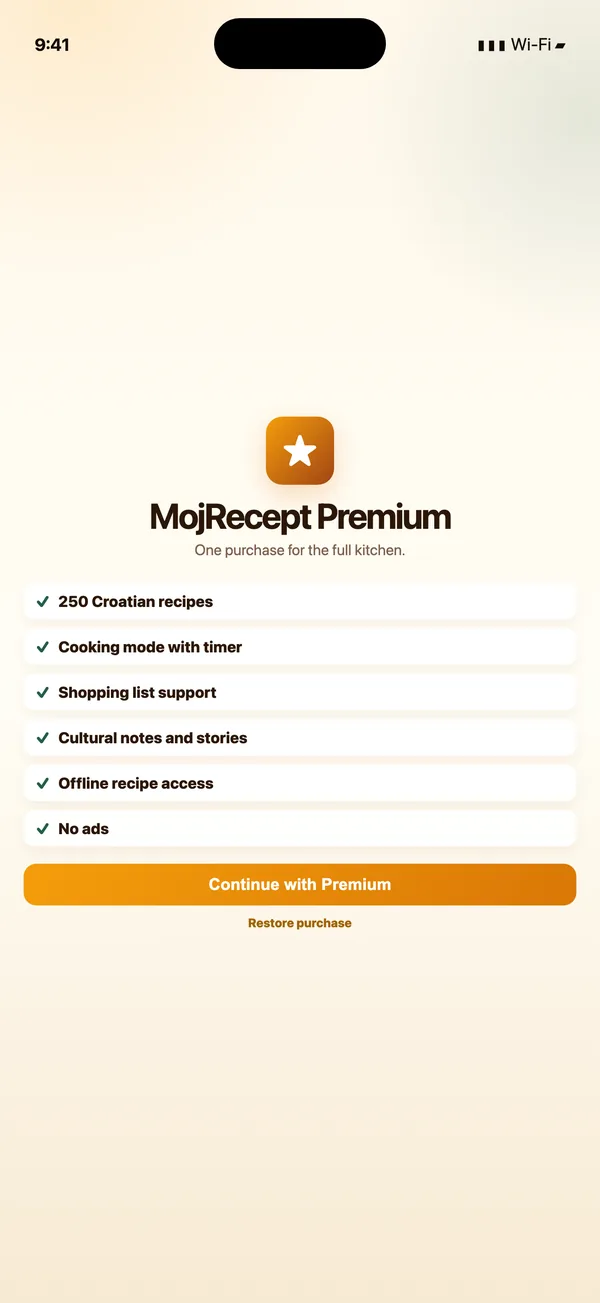 Step-by-step cooking mode for following a recipe