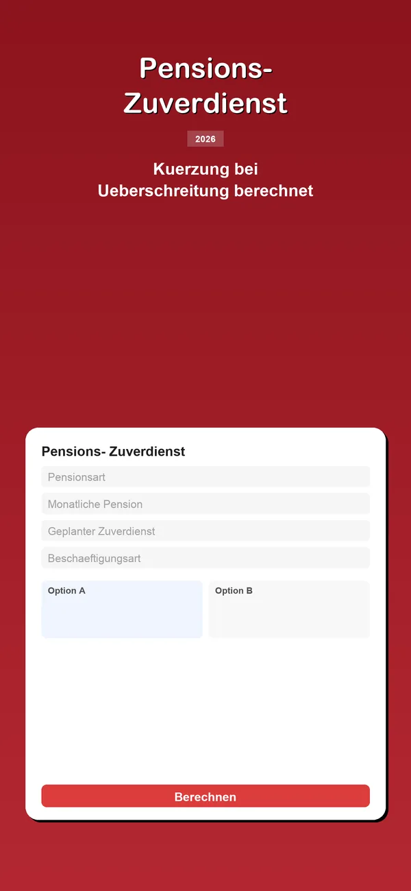 Pensionsrechner Österreich permitted side income calculation