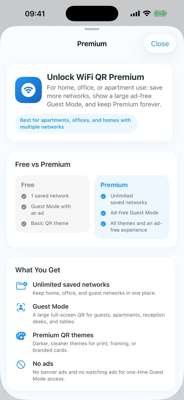 Klasične, Premium i Pro QR teme za uredniji tiskani prikaz