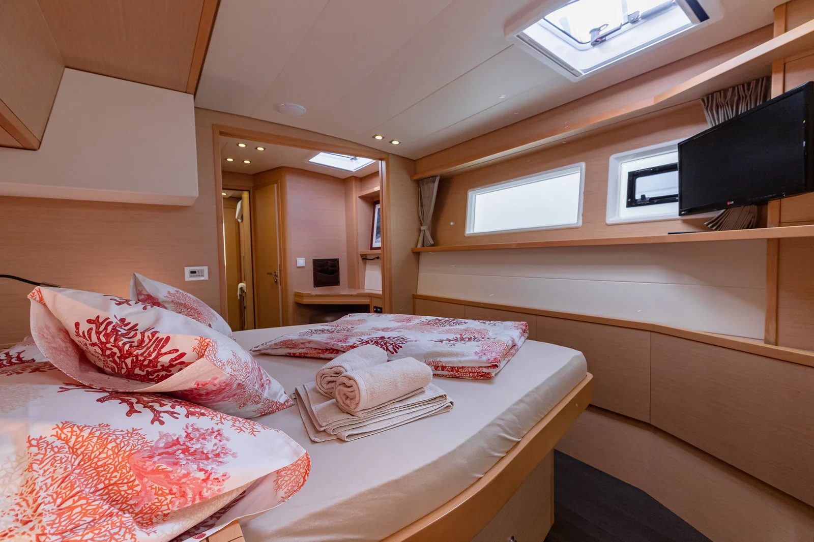 Charter boat cabin photographed for content operations and listing quality