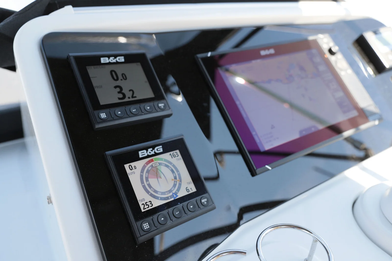Boat navigation instruments photographed as part of a structured content set